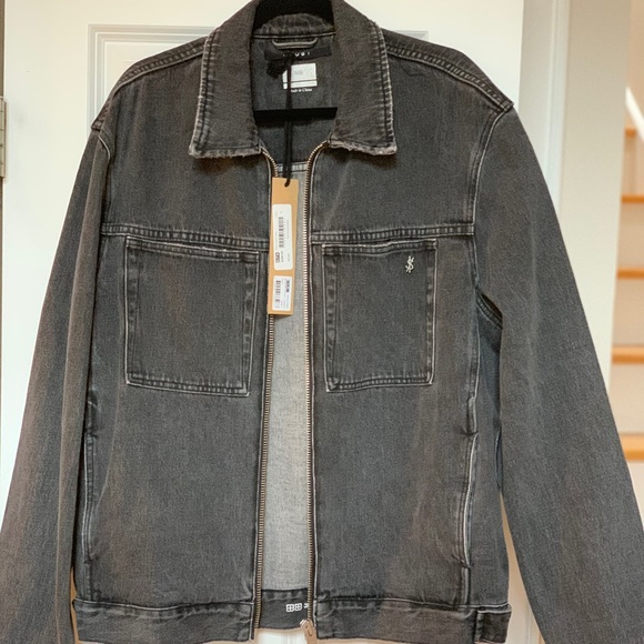 Mens Ksubi Werker Denim Jacket Cement 